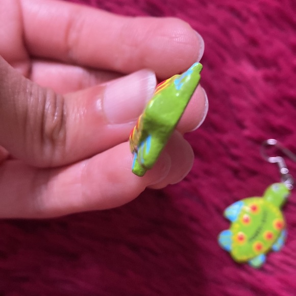 Puerto Rico artisanal turtle earrings 🐢 🌺 🇵🇷 - Picture 14 of 17